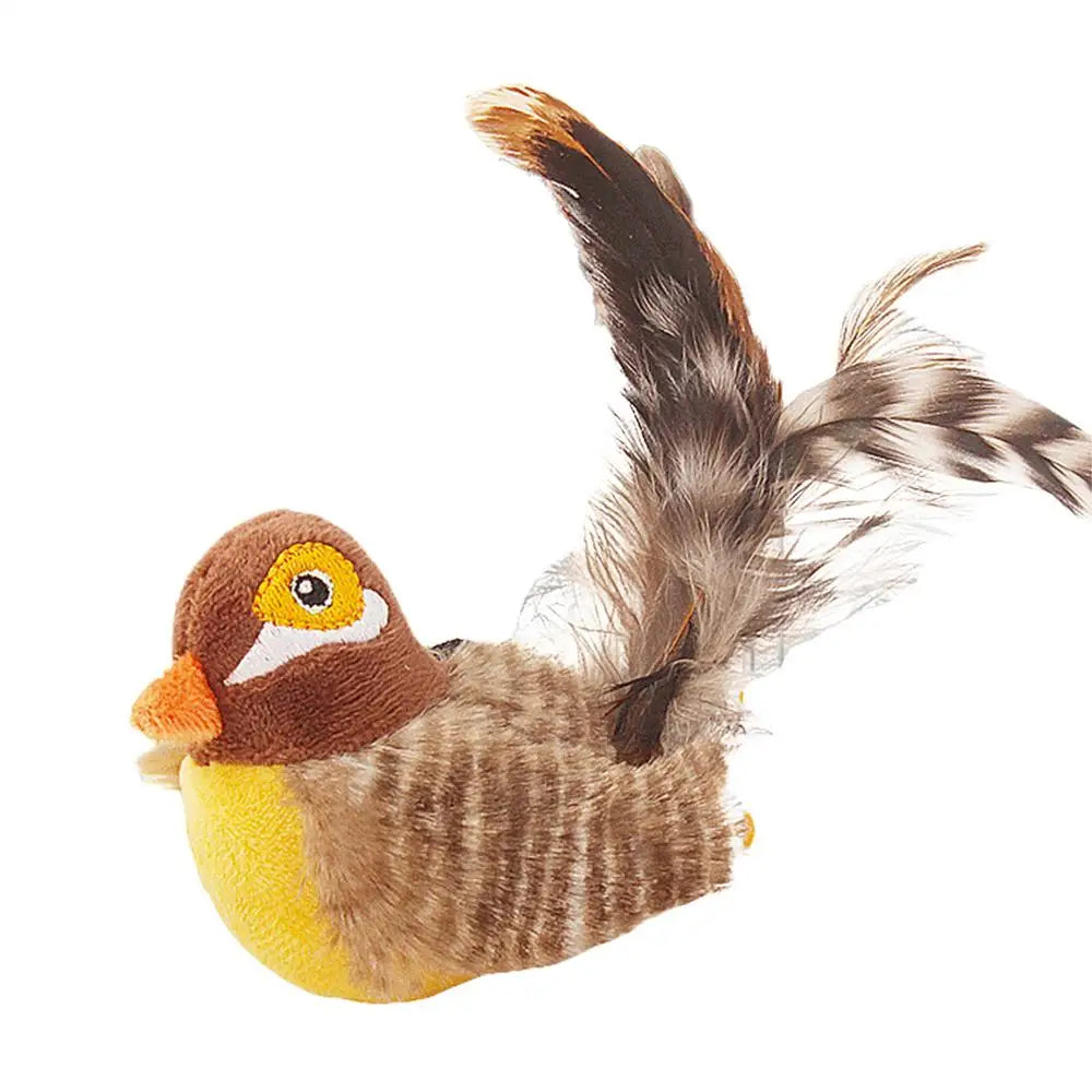 PetkingdomCo Simulated Chirping Bird Toy for Cats