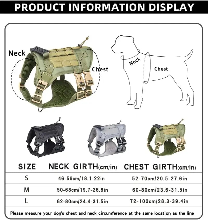 PetkingdomCo Tactical Dog Harness