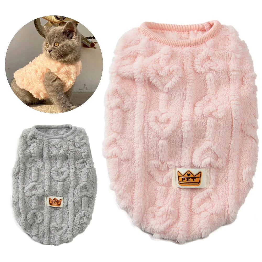 PetkingdomCo Autumn Winter Warm Cat Coat