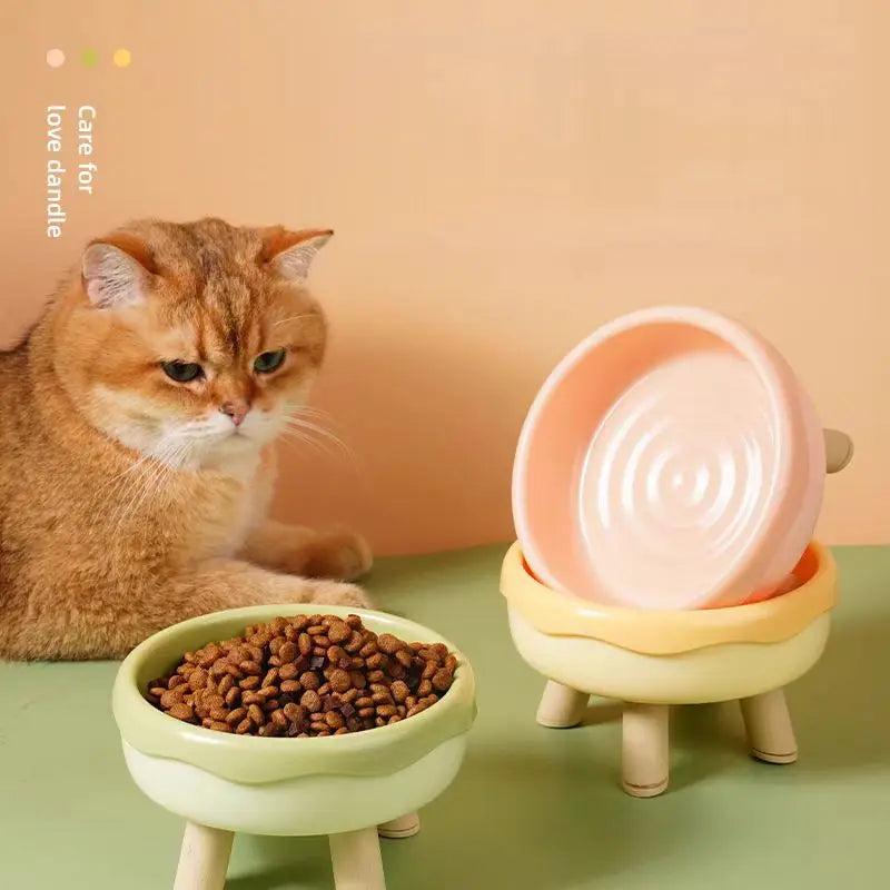 PetkingdomCo Tilted Cat Food Bowl