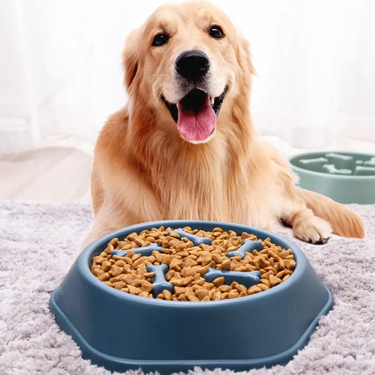 PetkingdomCo Plastic Slow Feeder Bowl