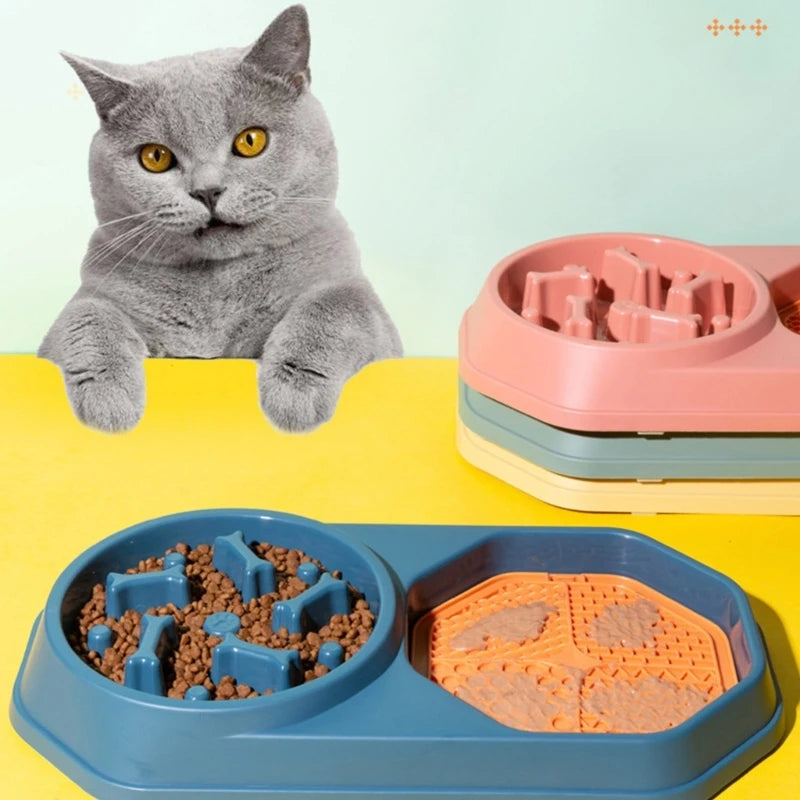 Slow Feed & Lick Mat Cat Dish