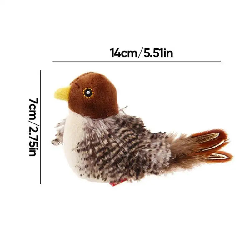 PetkingdomCo Simulated Chirping Bird Toy for Cats