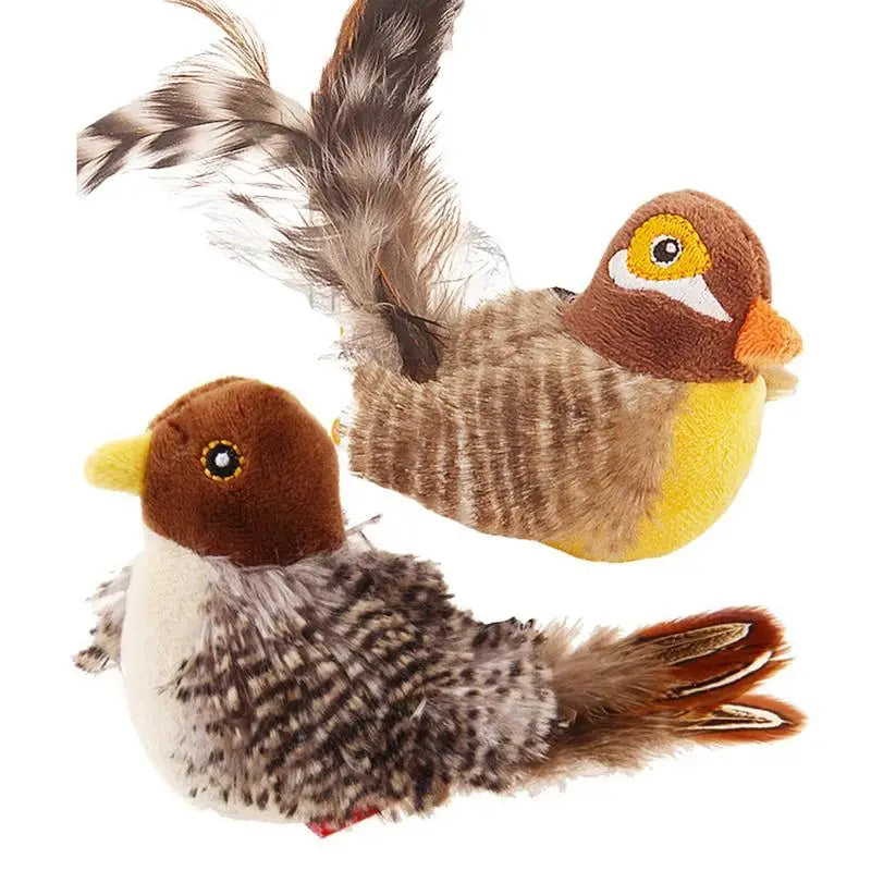 PetkingdomCo Simulated Chirping Bird Toy for Cats