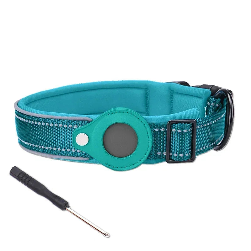 PetkingdomCo Reflective Dog Collar with AirTag Holder